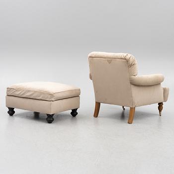 Ralph Lauren Home, armchair with ottoman.