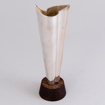 TAPIO WIRKKALA, a silver vase, 'Liekki' ('Flame'), marked TW, Kultakeskus, Tavastehus, Finland 1963.