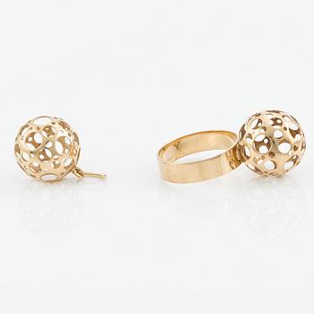 Liisa Vitali, ring och hänge, guld.