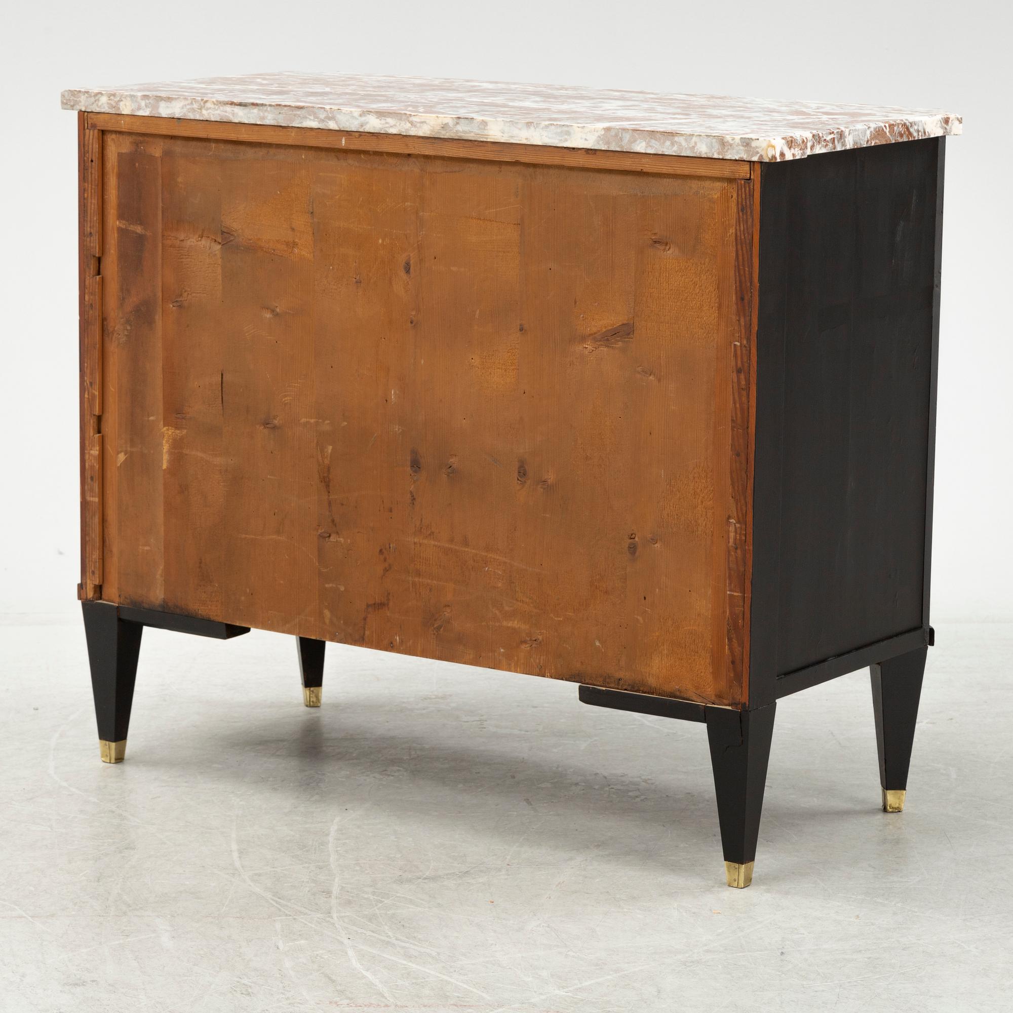 A Gustavian style chest of drawers, second half of the 19th century.