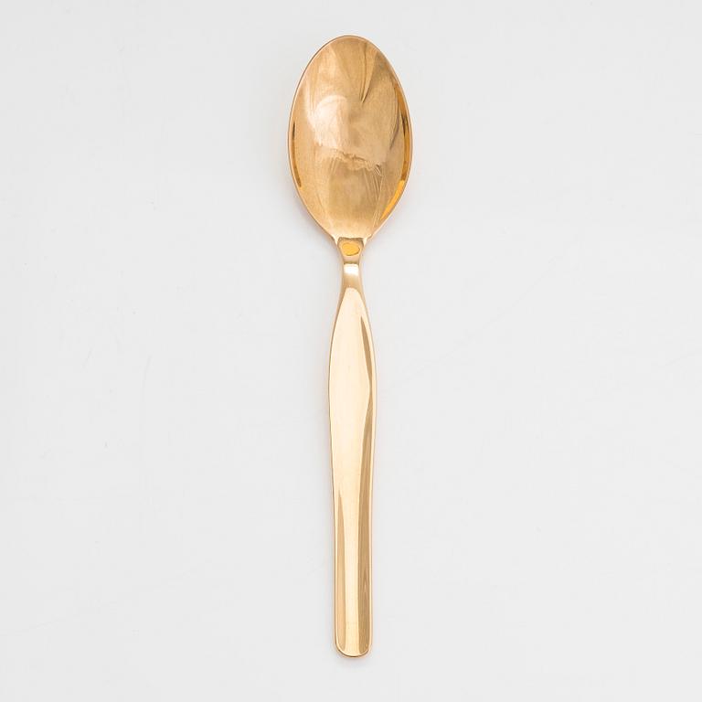 Tapio Wirkkala, a 14K 'Tapio' gold coffee spoon, Kultakeskus, Hämeenlinna 1986.