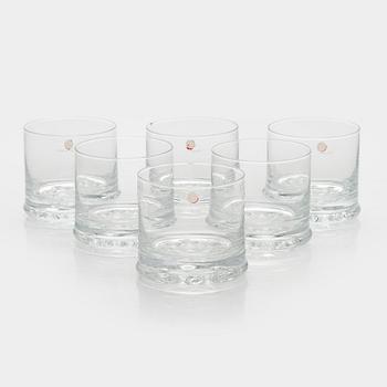 Timo Sarpaneva, dricksglas, 6 st, "Helminauha", Iittala 1964-1973.