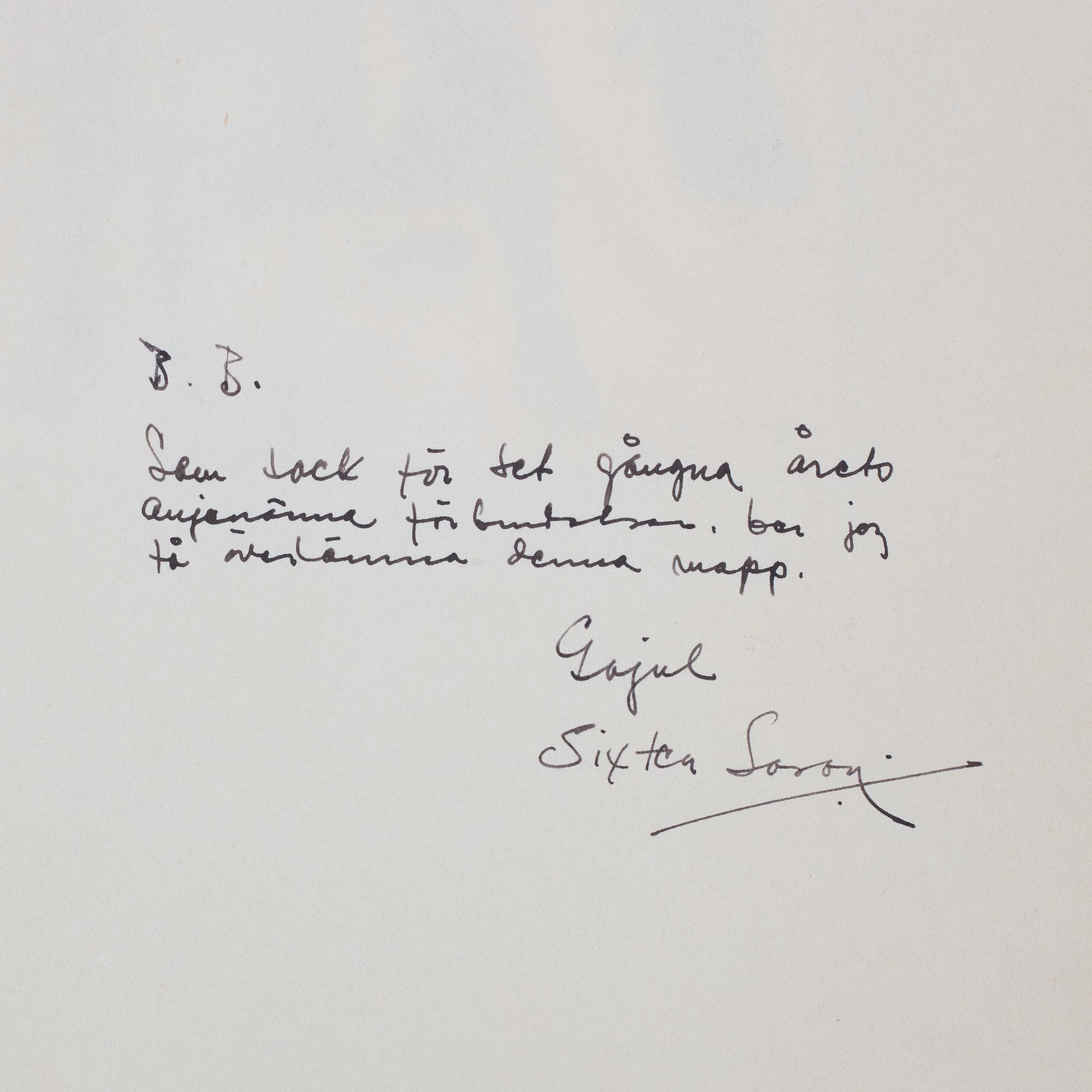 Sixten Sason, watercolours, 9, signed and dated -51.