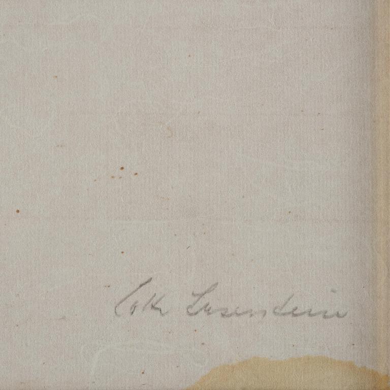 Lotte Laserstein, Dam med brun hatt i profil.
