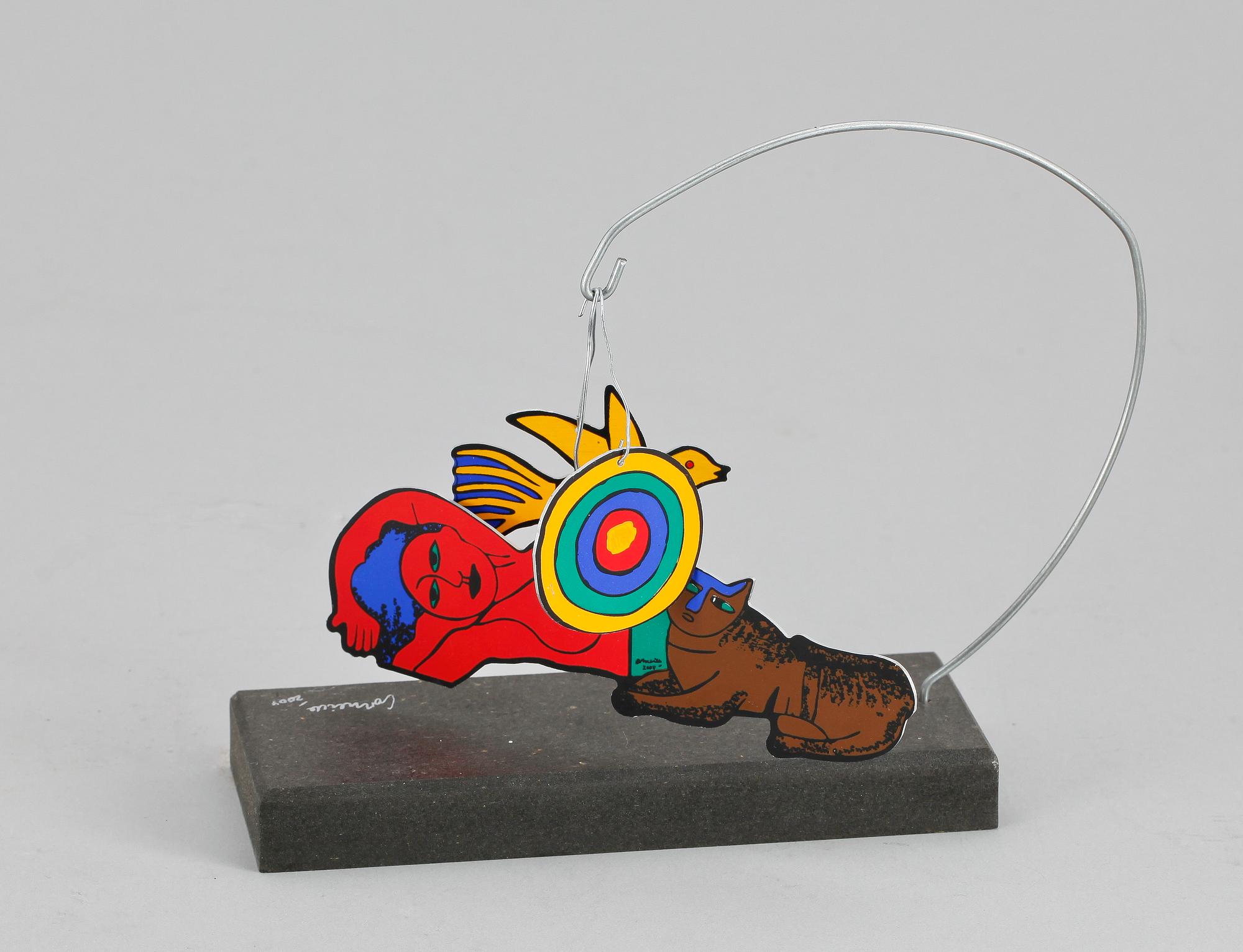 BEVERLOO CORNEILLE, bordsmobil sign, dat o numr 145/600, 2004, samt bok Artur Lundkvist med ill av Corneille, 1998.