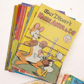 Collection of comic books, one box, including Walt Disney’s Christmas Parade, Bambi and Donald Duck & Co., 1950s–1990s.