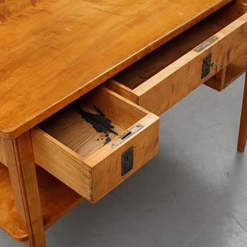 Alf Wallander, attributed to. A birch desk, early 20th Century.