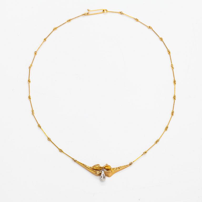 Björn Weckström, "Dali", a 14K gold and platinum necklace. Lapponia 1987.