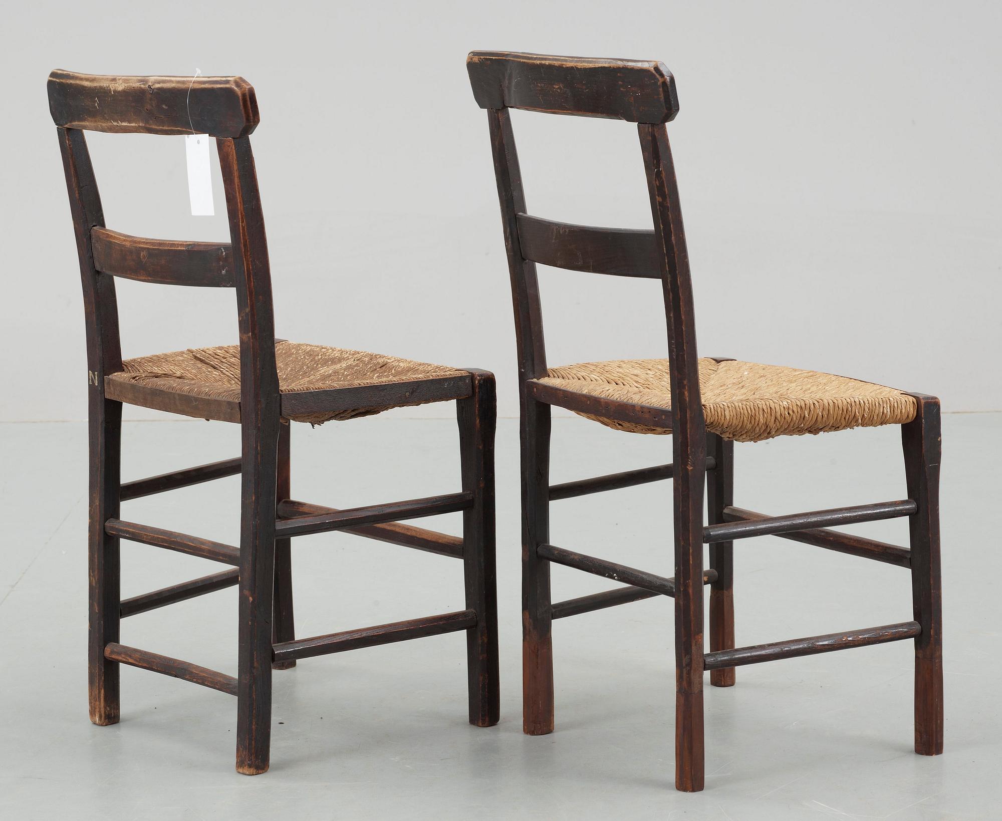 STOLAR, 2 st, allmoge, trol Frankrike, 1800/1900-tal.
