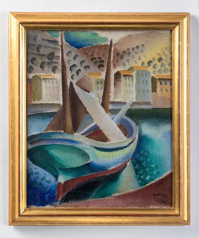 Sixten Lundbohm, Boat at the dock.