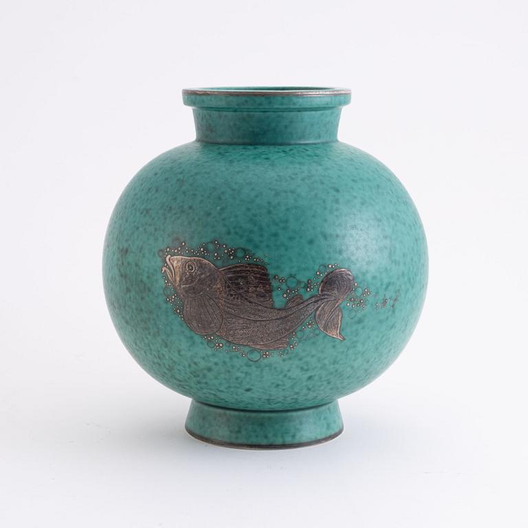 Wilhelm Kåge, a stoneware 'Argenta' vase, Gustavsberg.
