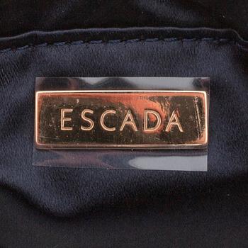 ESCADA, a blue silk evening bag.