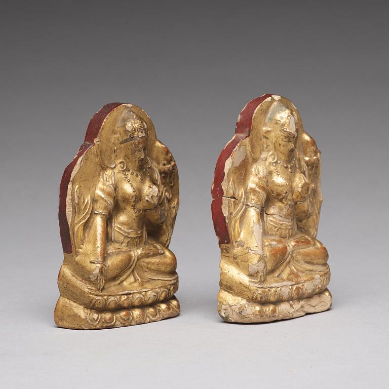 Two Tibetan Tsatsas, 18th/19th Century.