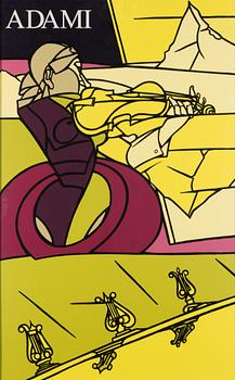 VALERIO ADAMI, colour lithograph poster.
