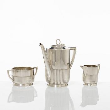 Kaffeservis, 3 delar, C.G Hallberg Stockholm 1919.