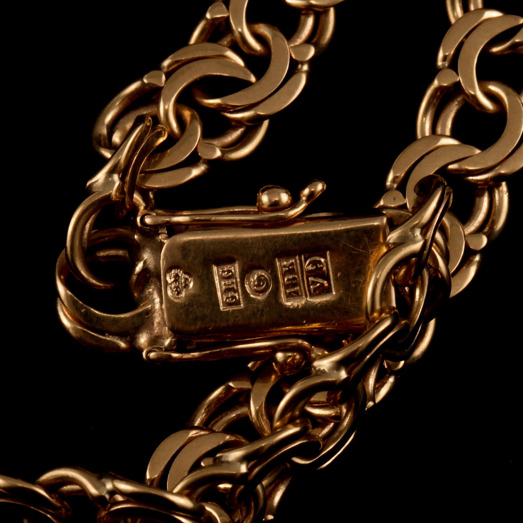 ARMLÄNK, 18k guld, Göte Engström, Eskilstuna, 1971. Vikt 15 g.