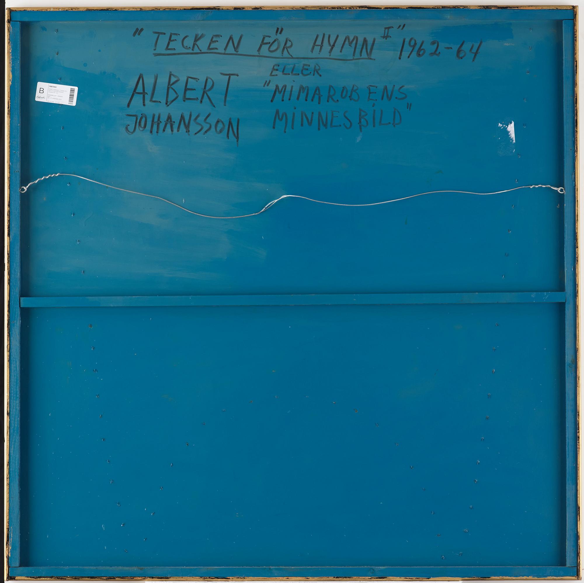 Albert Johansson, "Tecken för hymn II eller Mimarobens minnesbild".