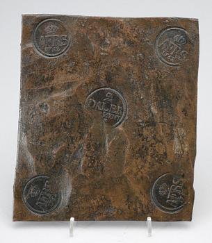 PLÅTMYNT, koppar, 2 daler silvermynt, Adolf Fredrik av Sverige, 1752.