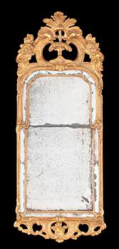 705. A Swedish Rococo 18th century mirror.