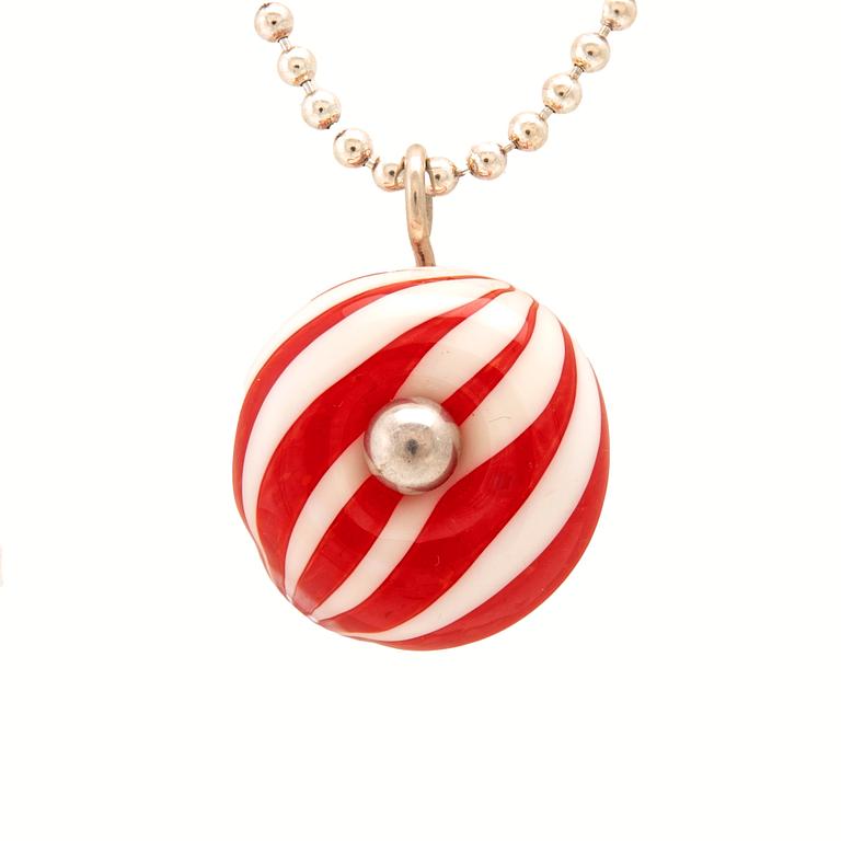 Monica Backström, Necklace and Ring, Glass and Silver.