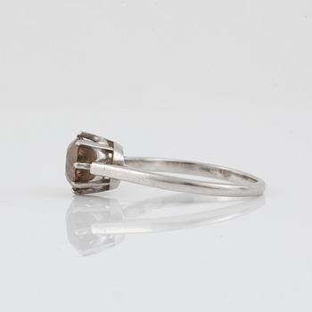 A 1.30 ct fancy brown old-cut diamond ring. Made by Hugo Strömdahl, Stockholm 1942.