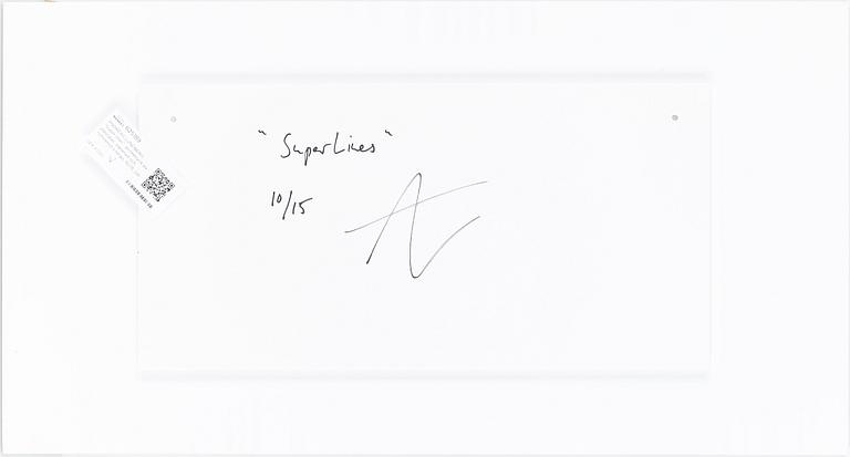 ANDREAS LUNDBERG, "Super lines", gicleetryck på plexiglas, monogramsignerad och numrerad a tergo, 10/15.