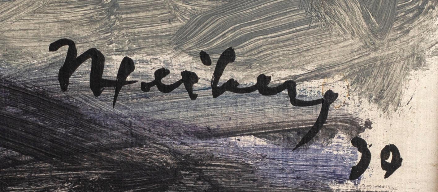 JEAN HEIBERG, oil on panel signed.