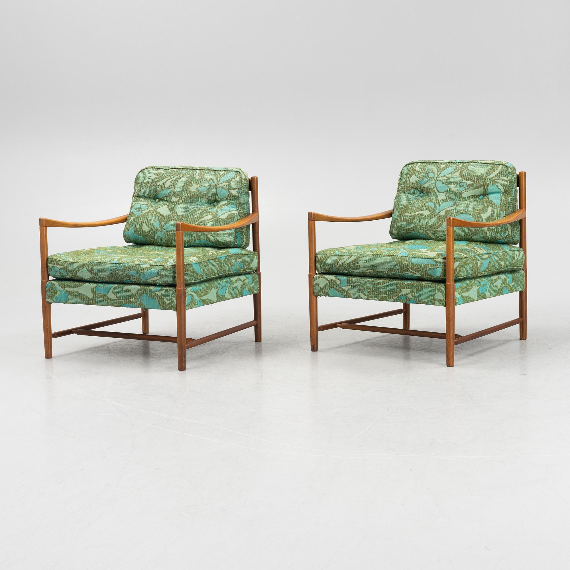 A Pair of 'Bristol' Armchairs, Lindlöfs Möbler, Lammhult, Sweden.