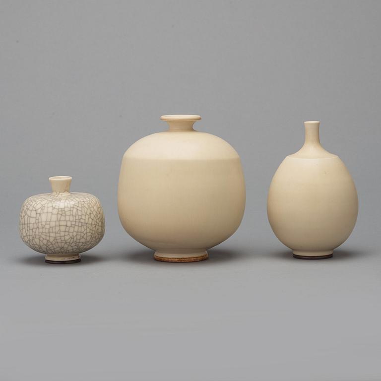 Berndt Friberg, Vaser, 3 st, Gustavsbergs studio 1972-77.