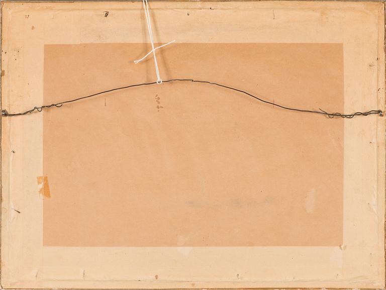 Louis Sparre, partly handcoloured litograph, signed and dated 1910. Dedication.