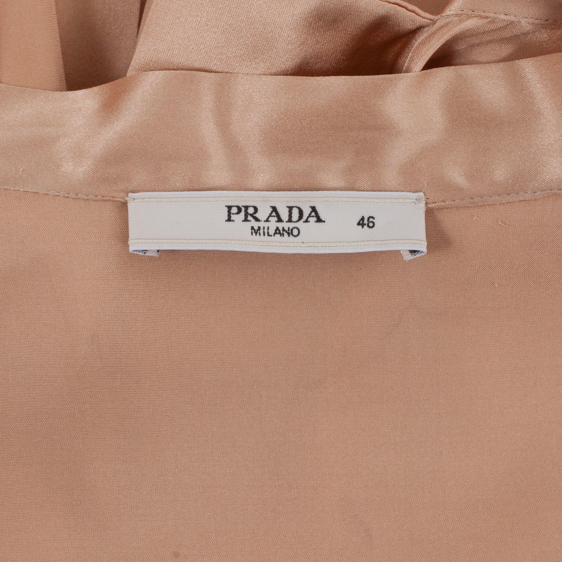 PRADA, powderpink silk blouse. Italian size 46.