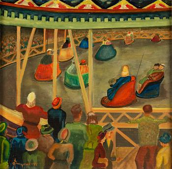 Umknown artist, oil on panel, signed Stingvall(?) - 44.