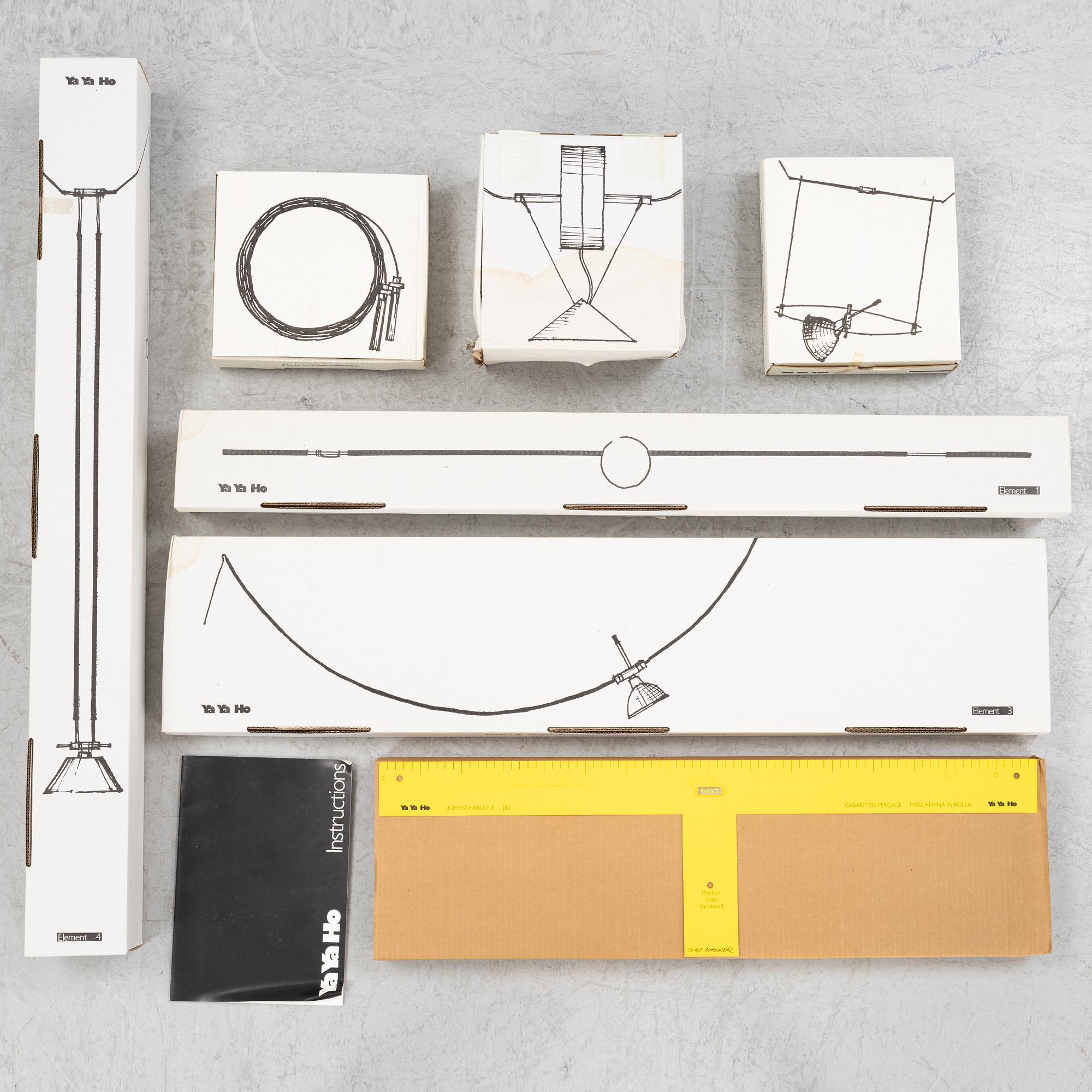 Ingo Maurer, taklampa, "YaYaHo", modellen formgiven 1984.