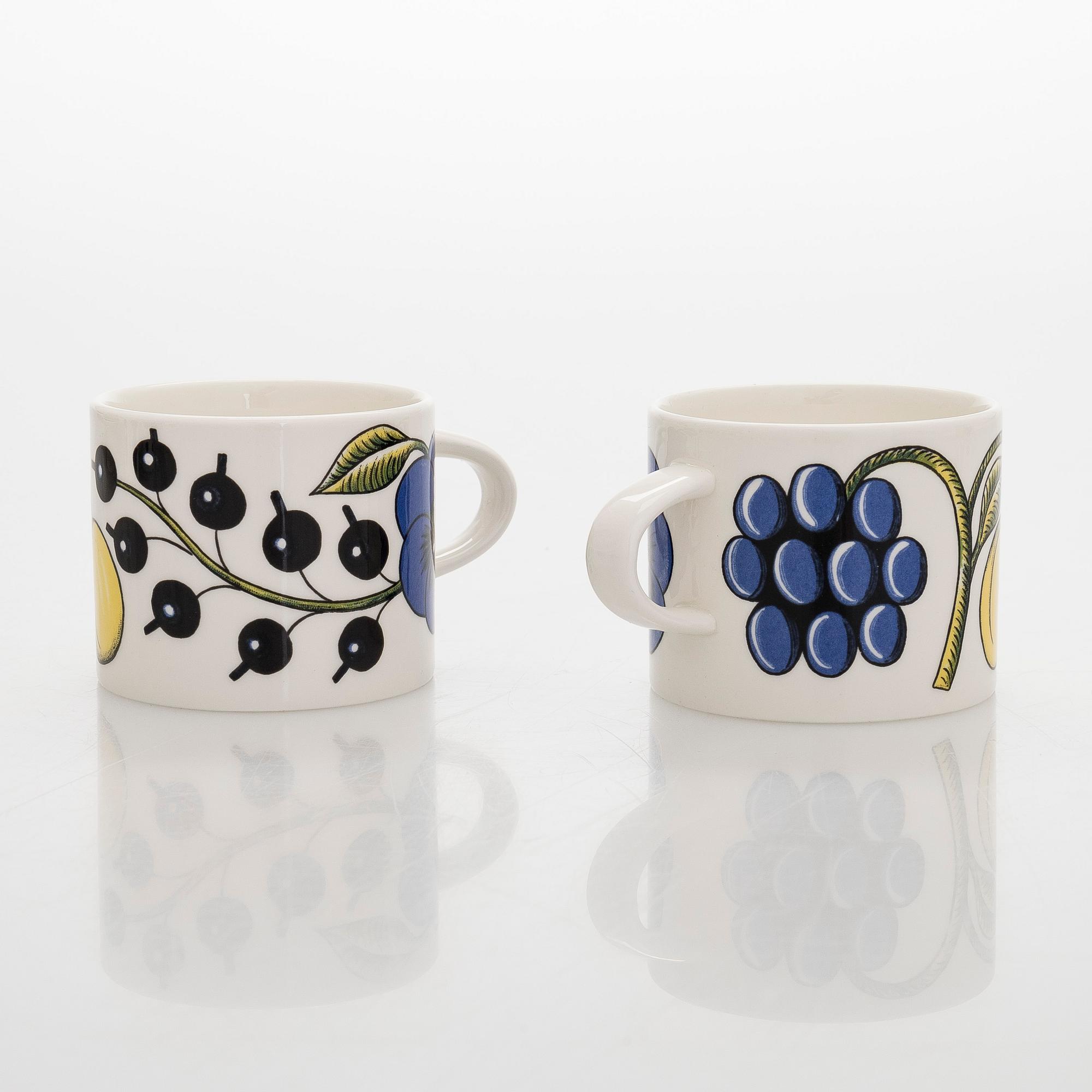 Birger Kaipiainen, servisdelar, 7 st, ”Paratiisi”, Arabia, sent 1900-tal.