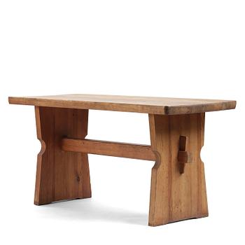 253. Axel Einar Hjorth, a stained pine "Värmdö" table, Nordiska Kompaniet, Sweden, 1930s.