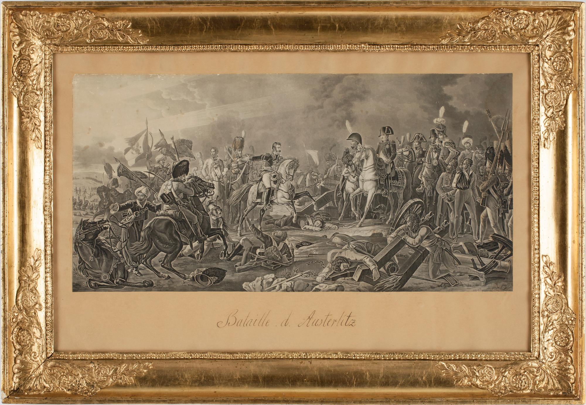 GRAVYRER, ett par, Napoleons fältslag, 1800-tal.