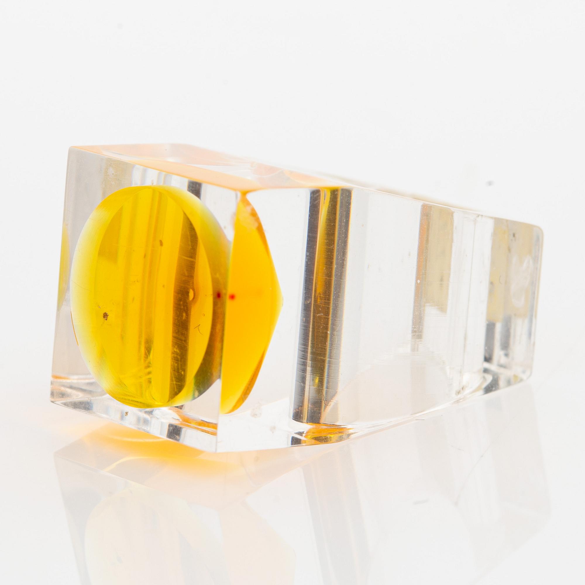 Siv Lagerström, three rings, acrylic plastic, 1970s.