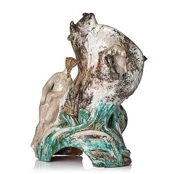 81. Allan Ebeling, "Europa and the Bull", a glazed ceramic sculpture, Torshälla.