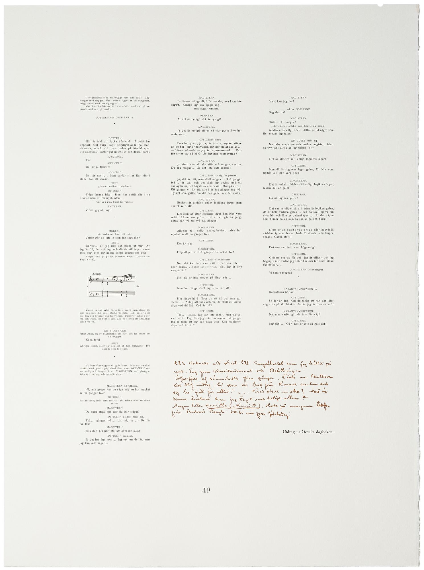 Lena Cronqvist, Untitled, from the portfolio: “August Strindberg, A Dream Play”.
