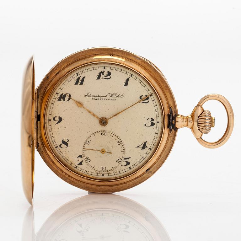 IWC, pocket watch, hunter-case, 52.5 mm.