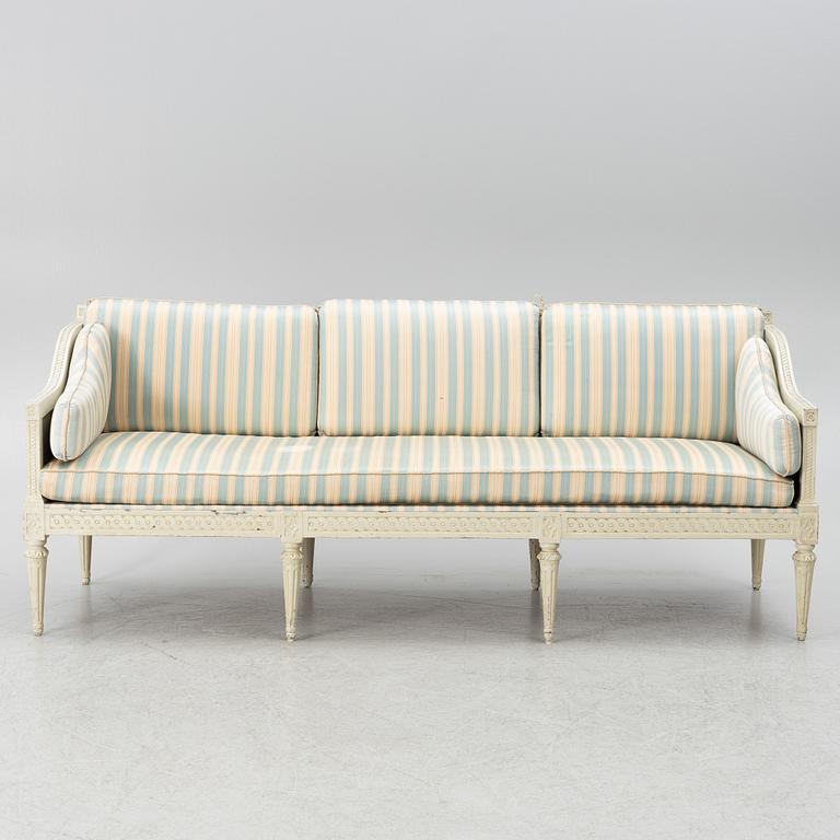 Trågsoffa, av Johan Lindgren, (mästare i Stockholm 1770-1800), Gustaviansk.
