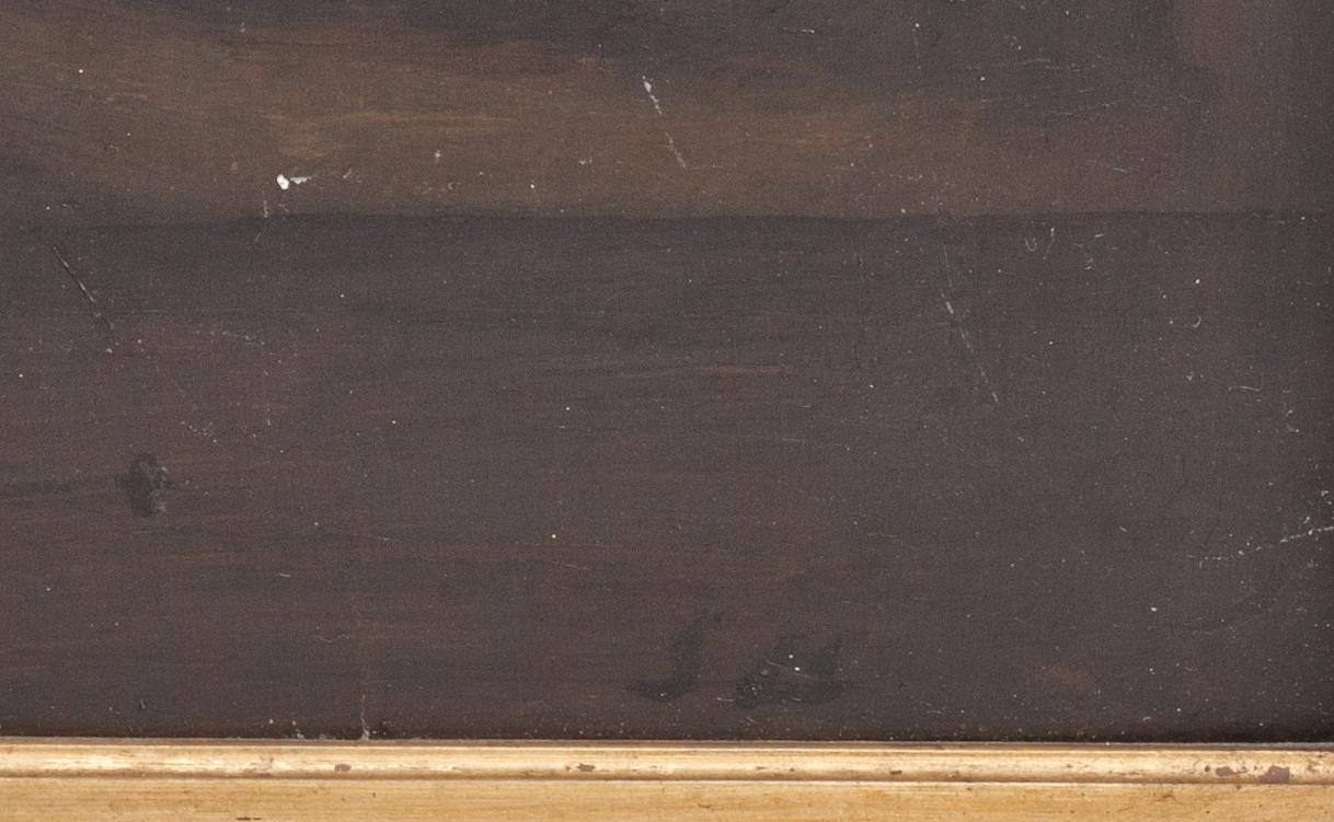 OKÄND KONSTNÄR, olja på pannå, bär monogramsignatur. Holland, 17/1800-tal.