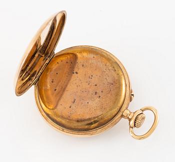 Pocket watch, 14K gold, with stand, 33 mm.