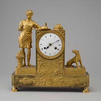 A French Empire early 19th century mantel clock.