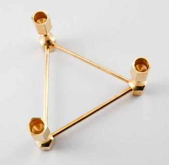 LJUSSTAKE, mässing, Metallslöjden, Gusum, 1997.