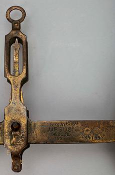 BALANSVÅG, mässing, märk, Ursus siedlce 1927. 5 Kg Nr. 6860.