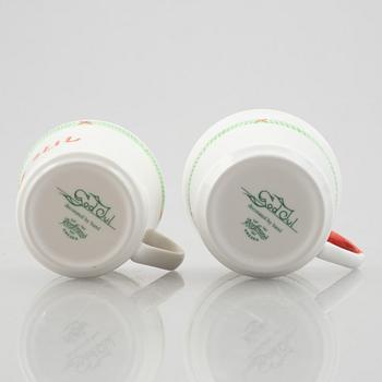 Julservis, 62 delar, porslin, "God Jul", Rörstrand/old Gustavsberg.