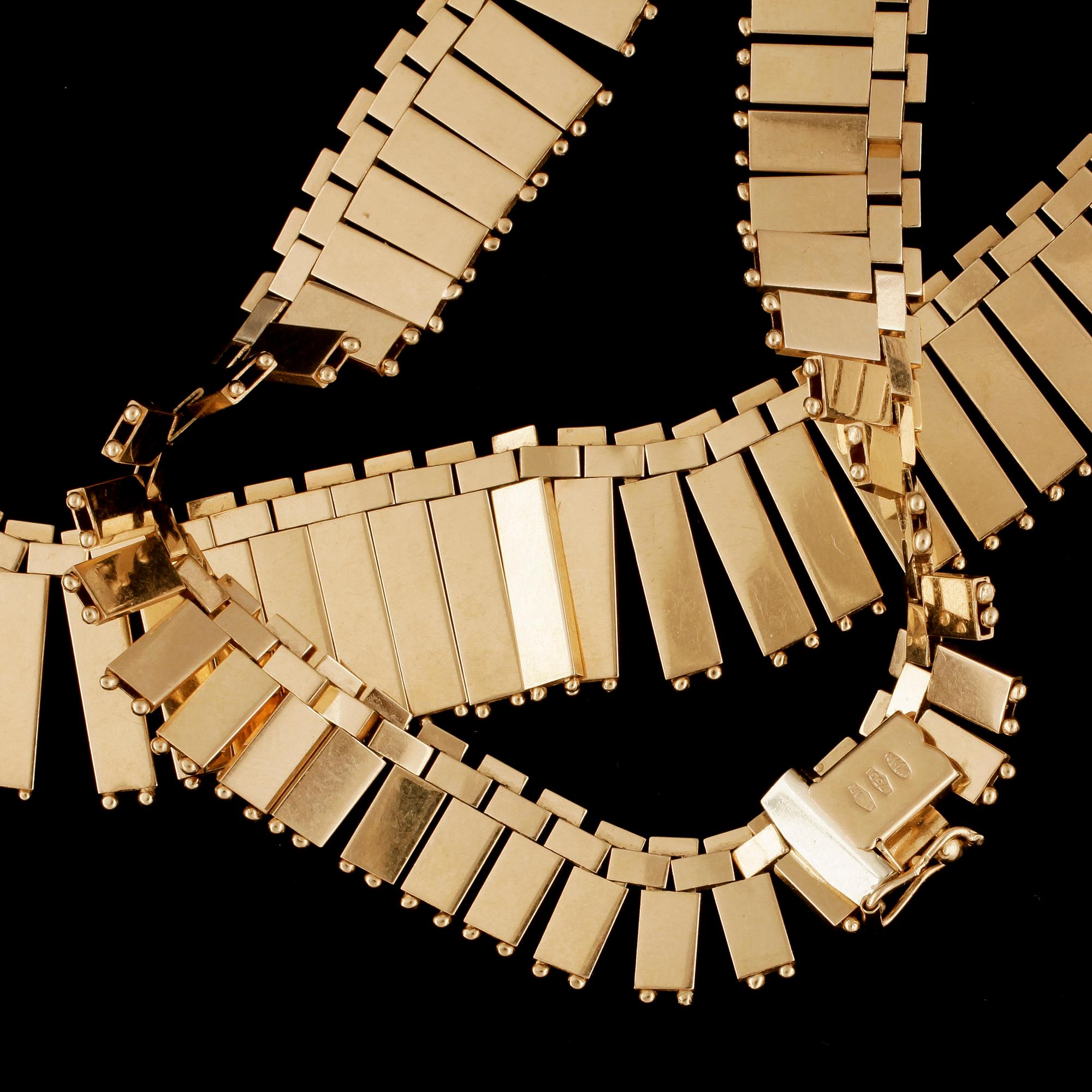 COLLIER, 18k guld, Uno A Erre, Aresso, Italien, vikt ca 50g.