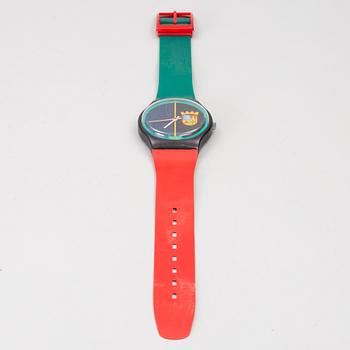 Wall clock, Swatch.