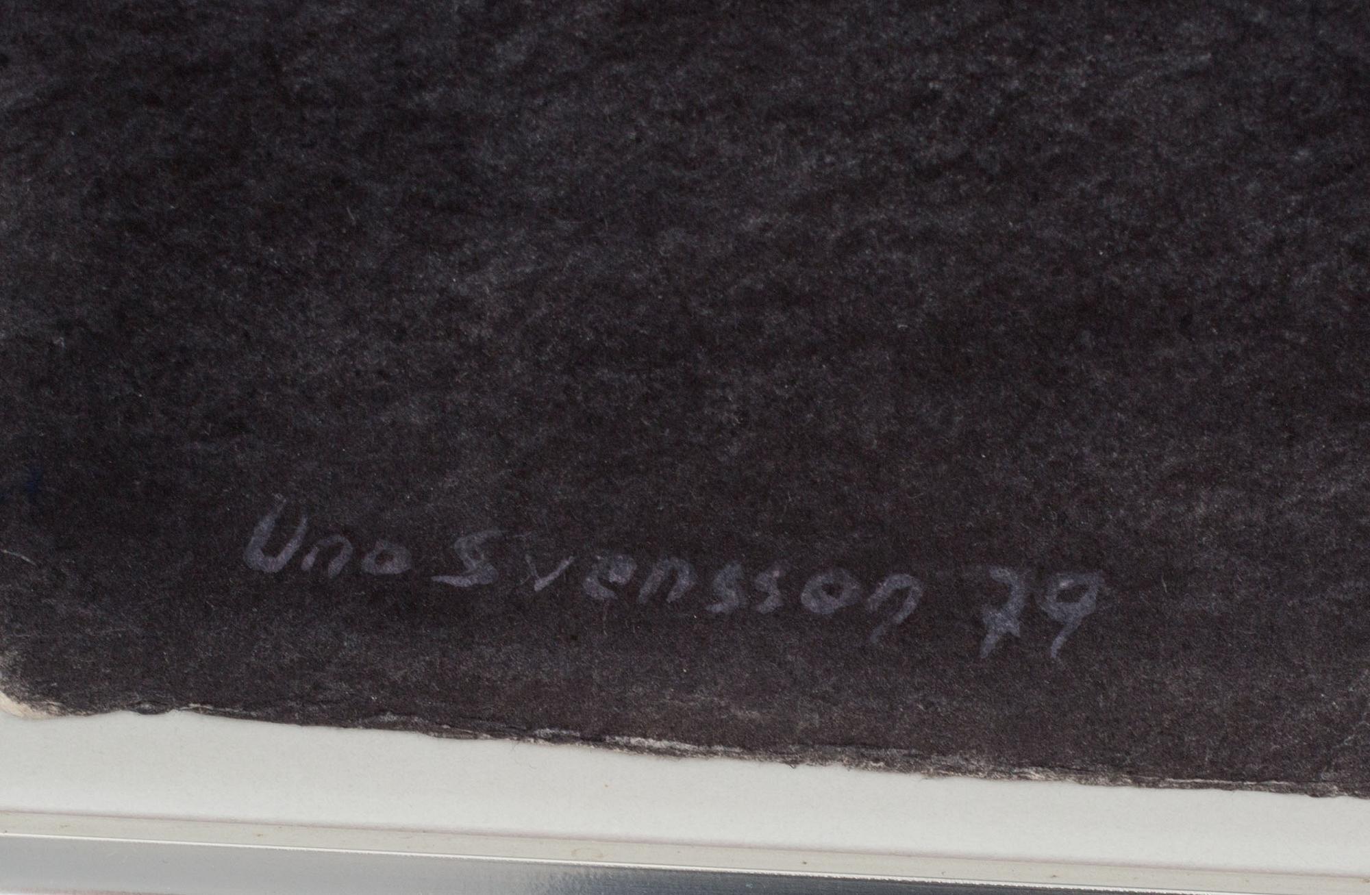 UNO SVENSSON, akryll på papper, signerad och daterad  -78.